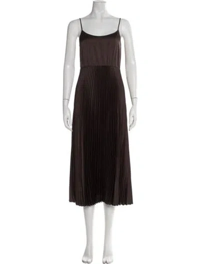 Pre-owned Allsaints Scoop Neck Midi Length Dress In Neutral