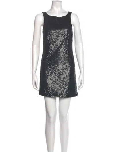 Pre-owned Allsaints Scoop Neck Mini Dress In Black