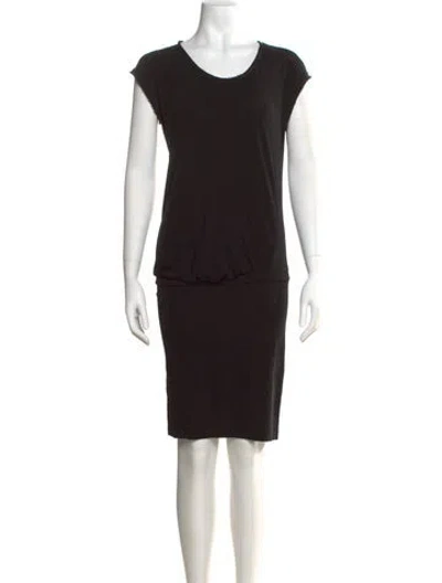 Pre-owned Allsaints Scoop Neck Mini Dress In Black