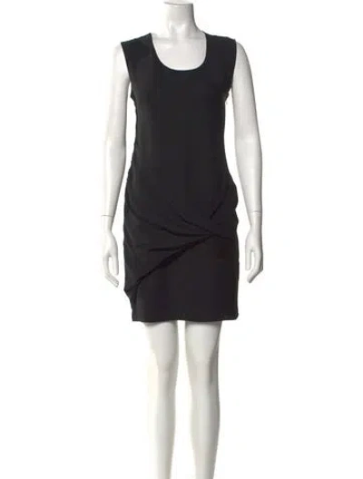Pre-owned Allsaints Scoop Neck Mini Dress In Black
