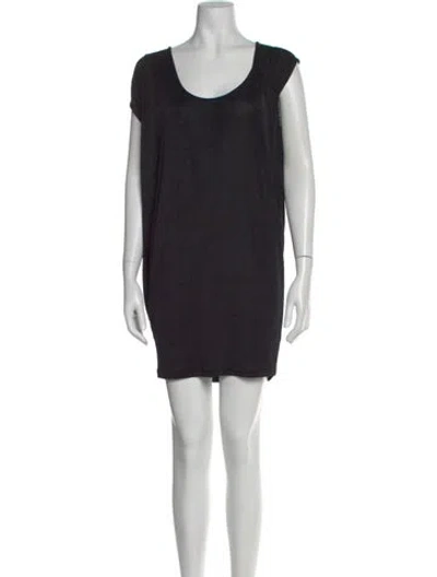 Pre-owned Allsaints Scoop Neck Mini Dress In Black