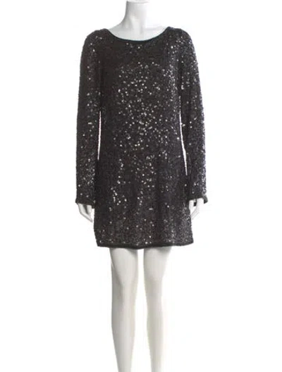 Pre-owned Allsaints Scoop Neck Mini Dress In Black