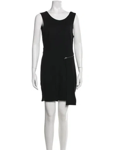 Pre-owned Allsaints Scoop Neck Mini Dress In Black