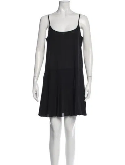 Pre-owned Allsaints Scoop Neck Mini Dress In Black