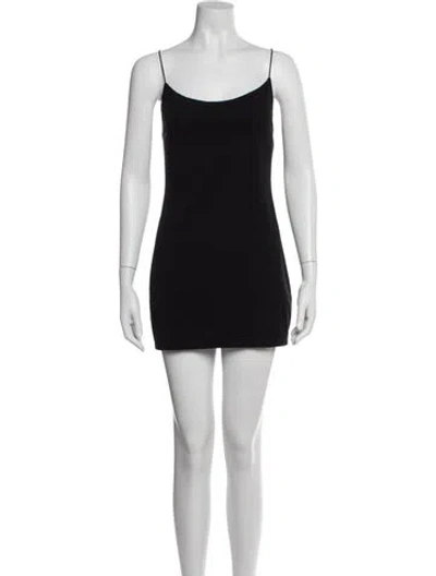 Pre-owned Allsaints Scoop Neck Mini Dress In Black