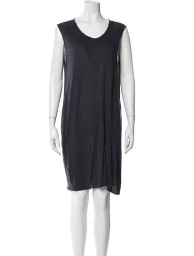 Pre-owned Allsaints Scoop Neck Mini Dress In Blue