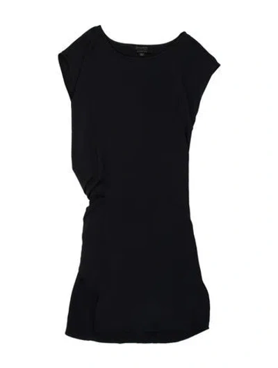 Pre-owned Allsaints Scoop Neck Mini Dress In Blue
