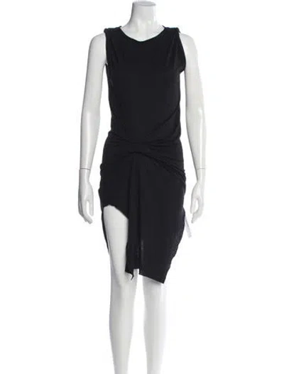 Pre-owned Allsaints Scoop Neck Mini Dress In Blue