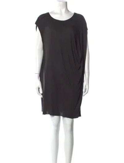 Pre-owned Allsaints Scoop Neck Mini Dress In Gray