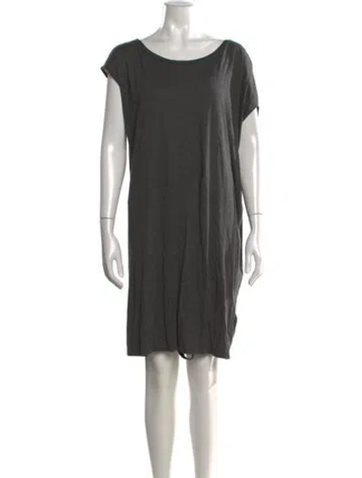 Pre-owned Allsaints Scoop Neck Mini Dress In Grey