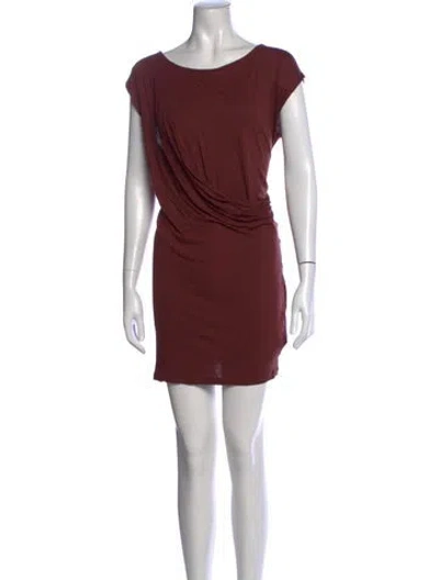 Pre-owned Allsaints Scoop Neck Mini Dress In Red
