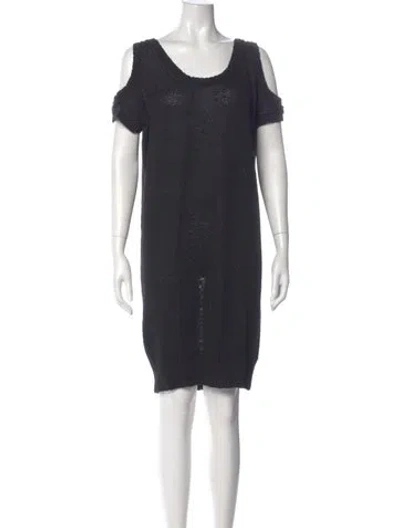 Pre-owned Allsaints Scoop Neck Mini Dress W/ Tags In Blue