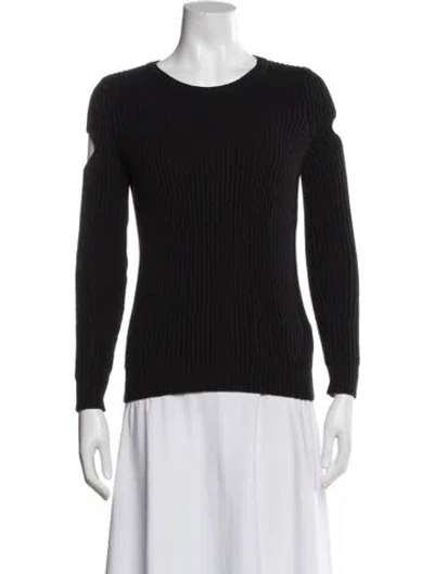 Pre-owned Allsaints Scoop Neck Sweater In Black