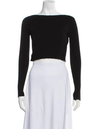 Pre-owned Allsaints Scoop Neck Sweater In Black