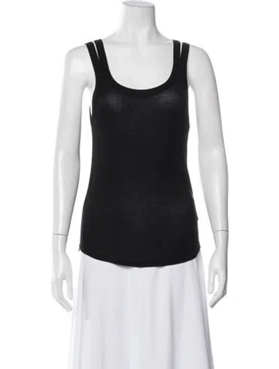 Pre-owned Allsaints Scoop Neck Sweater In Black