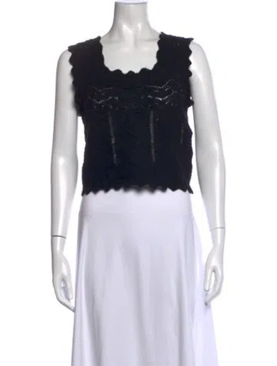 Pre-owned Allsaints Scoop Neck Sweater In Black