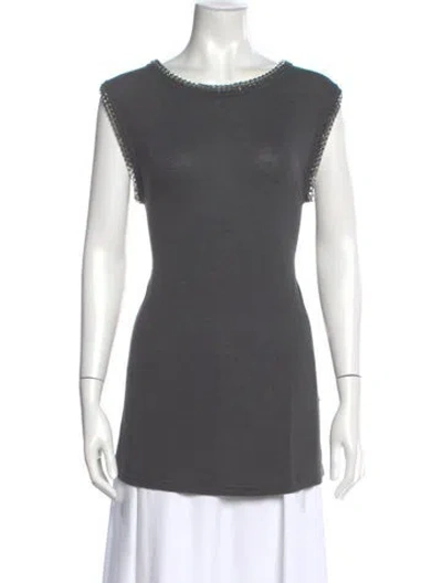 Pre-owned Allsaints Scoop Neck Sweater In Gray