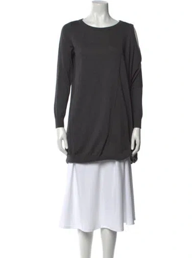 Pre-owned Allsaints Scoop Neck Sweater In Gray