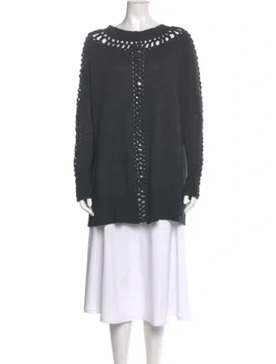 Pre-owned Allsaints Scoop Neck Sweater In Gray