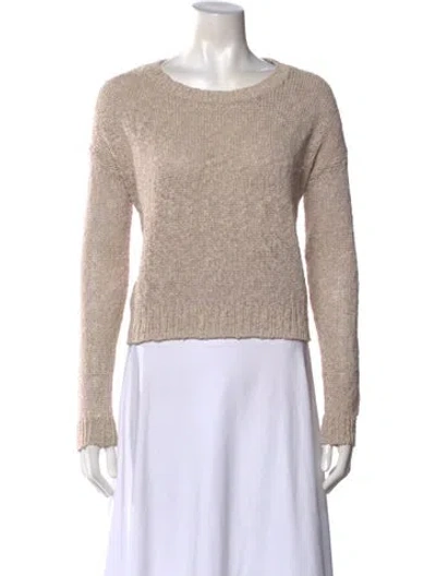Pre-owned Allsaints Scoop Neck Sweater In Neutral