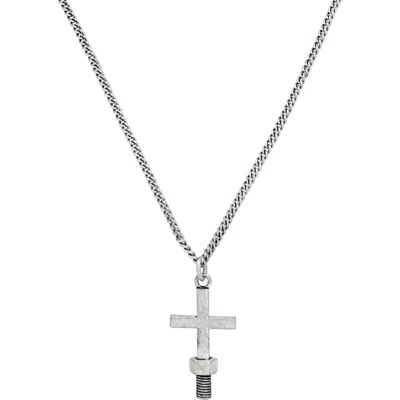 Allsaints Screw Cross Pendant Necklace
