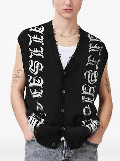 ALLSAINTS SCRIPTURE SLEEVELESS CARDIGAN