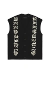 Allsaints Scripture Distressed Graphic Button-up Sweater Vest
