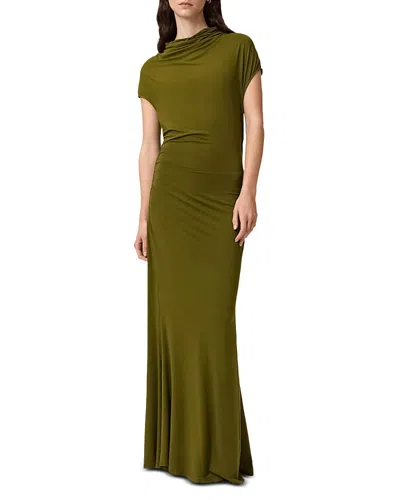 Allsaints Selena Bodycon Maxi Dress In Green
