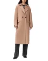 Allsaints Womens Camel Brown Sellema Notched-lapel Wool Blend Coat In Pink