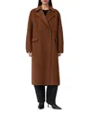 Allsaints Womens Cinnamon Brown Sellema Notched-lapel Wool Blend Coat In Brown