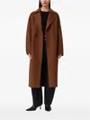 Allsaints Womens Cinnamon Brown Sellema Notched-lapel Wool Blend Coat In Brown