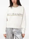 Allsaints Separo Embellished-logo Sweatshirt In Neutral