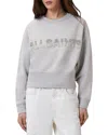 Allsaints Pearl Separo Sequin Sweatshirt In Grey Marl