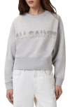 Allsaints Pearl Separo Sequin Sweatshirt In Grey Marl