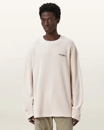 Allsaints Sept Long Sleeve Sweatshirt In Neutral