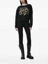 Allsaints Sequin-embellished Sweatshirt In Black