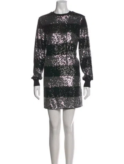 Pre-owned Allsaints Sequin Mini Dress In Black