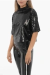 ALLSAINTS SEQUINED SHORT SLEEVE JUELA TOP