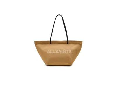 Allsaints Serafina Canvas Tote Handbags Palisade Tan: One Size In Brown