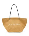Allsaints Womens Serafina Canvas Tote Bag Palisade Tan In Palisade Tan