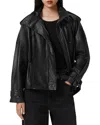 Allsaints Serne Leather Jacket In Black
