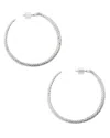 Allsaints Serpent Large Hoop Earrings In Silver