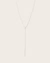 Allsaints Serpent Y-shape Necklace In Warm Silver