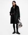 Allsaints Serra 2-in-1 Reversible Shearling Coat In Sycamore Green