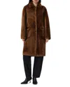 Allsaints Serra Reversible Shearling Coat In Brown