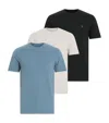 Allsaints Brace Brushed Cotton T-shirts 3 Pack In Multi
