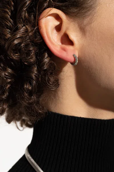 Allsaints Set Of Brass Earrings In Silver
