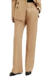 Allsaints Sevenh Creased Pants In Camel Brown