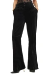 Allsaints Sevenh Corduroy Flare Pants In Black