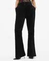 Allsaints Sevenh High-rise Slim Flared Pants In Black